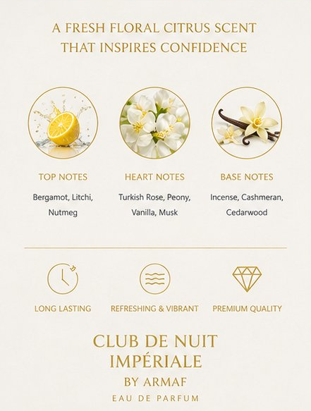 Armaf Club de Nuit White Imperiale Eau de Parfum 105ml