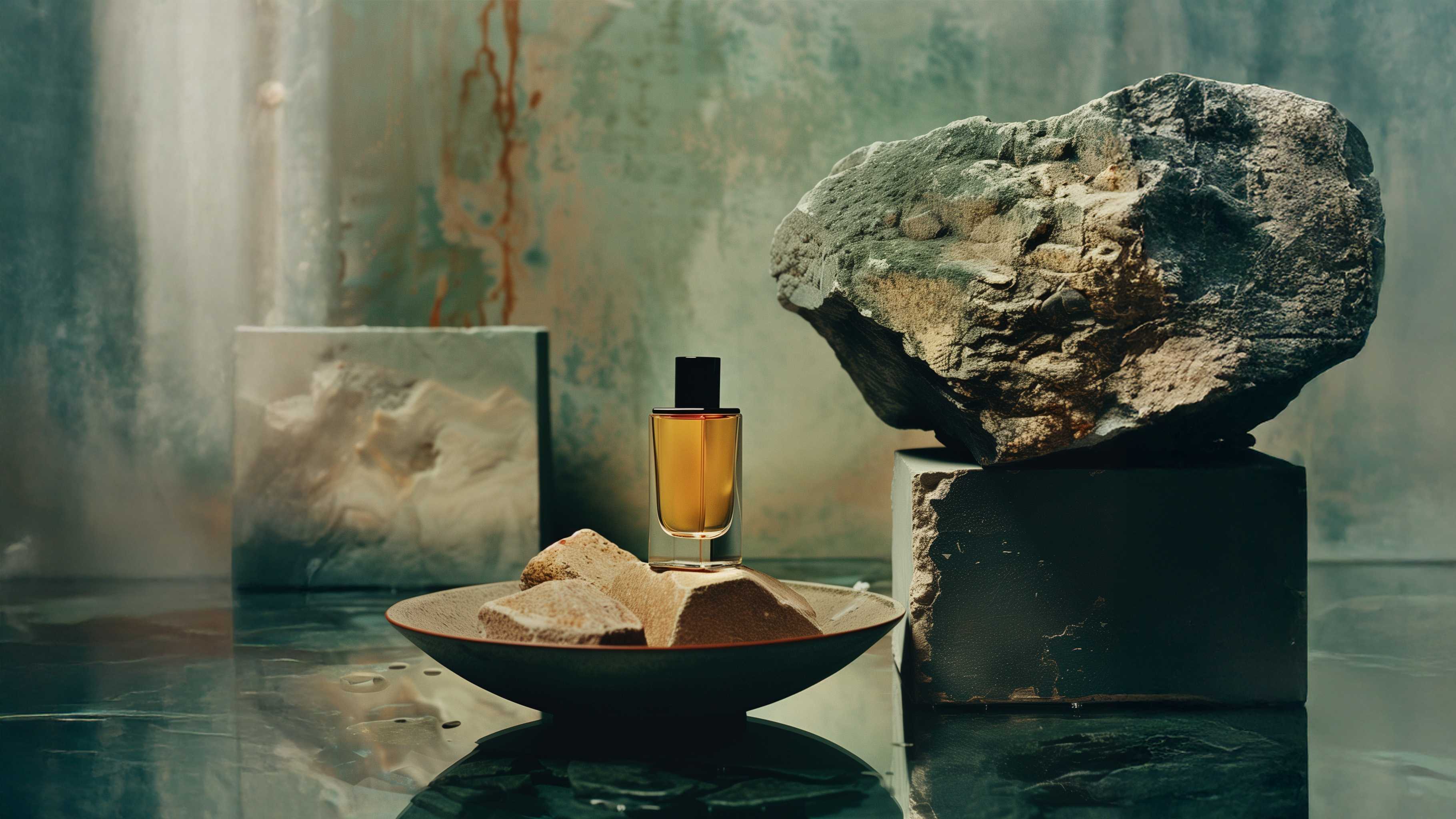 yellow perfume bottle